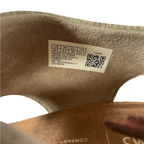 Toms Majorca Cutout Block Heel Sandal - Beige / Snakeskin 8.5 - Picture 6 of 7